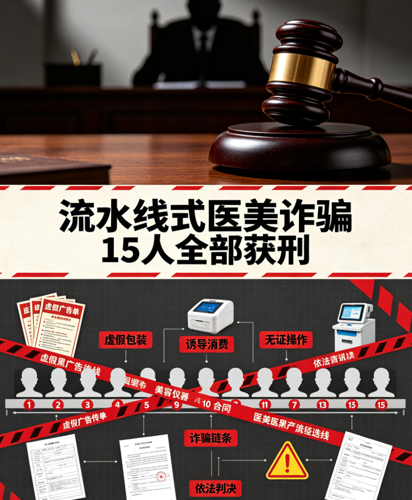 做完就跑路！流水线式医美诈骗，15人全部获刑